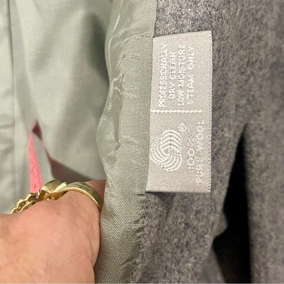 Evan Picone Vtg 80’s Heather Grey Single Breasted Wool Blazer Jacket USA Sz 10 - Picture 12 of 14